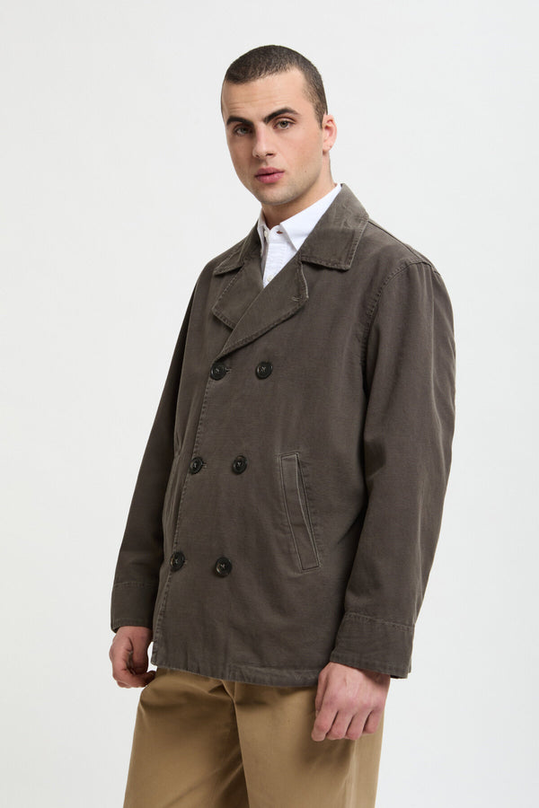 Canvas Garment Dyed Peacoat