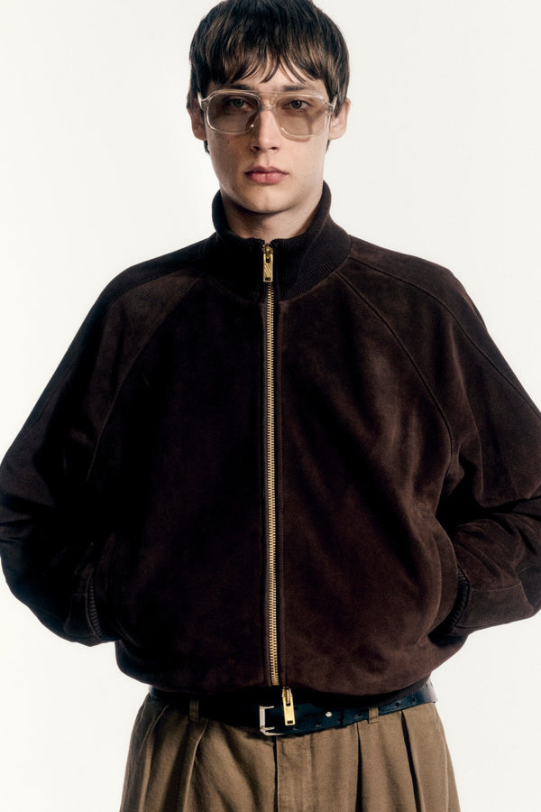 ROUGHOUT SUEDE TRACK JACKET