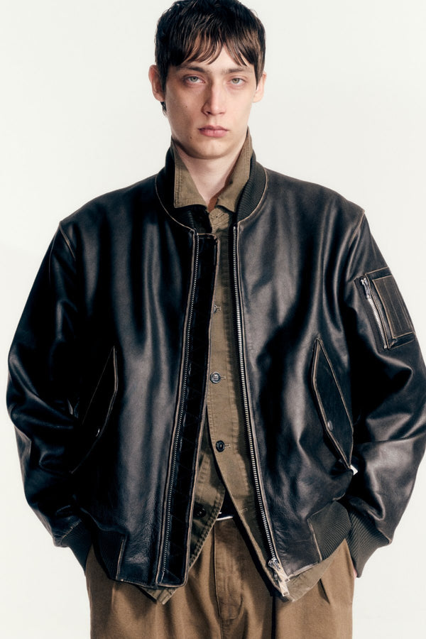 LEATHER FLIGHT JACKET